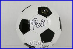 Pele Signed Black & White Soccer Ball Brazil PSA COA #AC74465