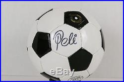 Pele Signed Black & White Soccer Ball Brazil Timeless Legends COA