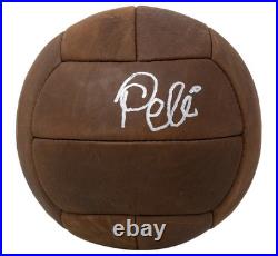 Pele Signed Full Size Vintage Brown Throwback Soccer Ball BAS Pele Signed Full Size Vintage Brown Throwback Soccer Ball BAS