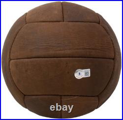 Pele Signed Full Size Vintage Brown Throwback Soccer Ball BAS Pele Signed Full Size Vintage Brown Throwback Soccer Ball BAS