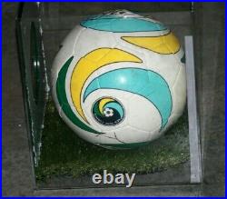 Pele Signed New York Cosmos Soccer Ball with Acrylic Case with Turf