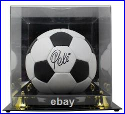 Pele Signed Soccer Ball with Case Brazil PSA/DNA Hologram