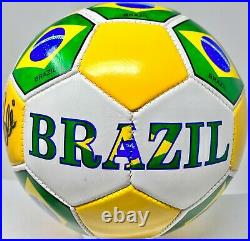 Pele Signed Soccer Brazil Yellow Ball Auto PSA DNA ITP Witnessed COA