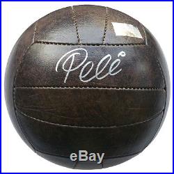 Pele Signed Vintage 12 Panel Soccer Ball Icons