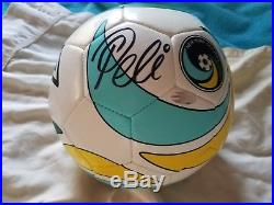 Pele autographed New York Cosmos Umbro Logo soccer ball Steiner COA