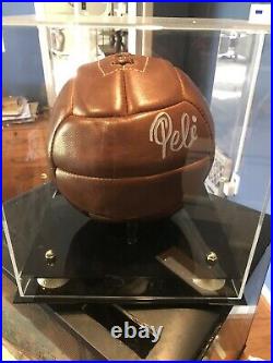 Pele autographed vintage soccer ball BGS authentic With Case