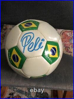 Pele signed Brazil soccer ball with certificate of authentication