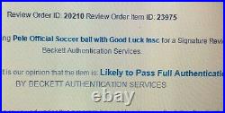 Pele signed Official FIFA B2 Panel Regulation Size 5 Soccer/ Ball Beckett sig