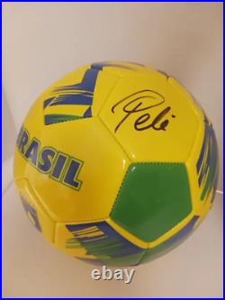 Pele signed autographed soccer ball PAAS COA 445