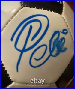 Pele signed autographed soccer ball jsa coa an sticker