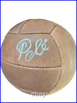 Pele signed vintage soccer ball beckett