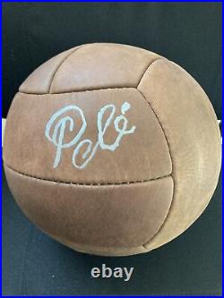 Pele signed vintage soccer ball beckett