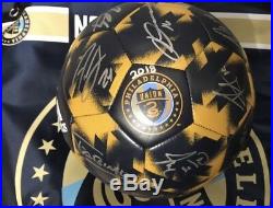 Philadelphia Union 2018 team signed Full Size Logo Soccer Ball autographed MLS