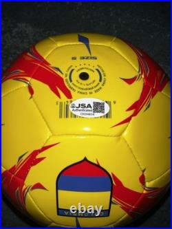 Pibe Carlos Valderrama Signed Official Columbia Soccer Ball Legend JSA Auth