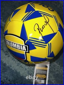 Pibe Carlos Valderrama Signed Official Columbia Soccer Ball Legend JSA Auth #2