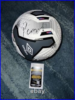 Pibe Carlos Valderrama Signed Official Soccer Ball Columbia Legend JSA Auth