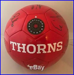 Portland Thorns 2018 team signed Logo Soccer Ball Sinclair, Klingenberg, Horan