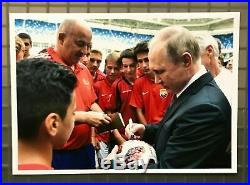President Vladimir Putin Signed WORLD CUP Soccer Match Ball RUS COA Photo proof