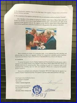 President Vladimir Putin Signed WORLD CUP Soccer Match Ball RUS COA Photo proof