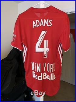 RARE TYLER ADAMS signed (NEW YORK RED BULLS) MLS GAME WORN JERSEY USA SOCCER