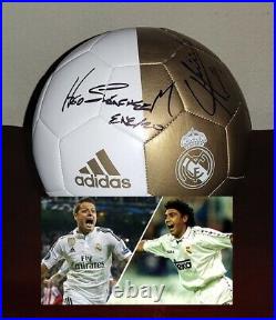 REAL MADRID Ball signed autograph HUGO SANCHEZ CHICHARITO Proof MEXICO Legends