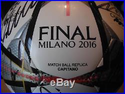 REAL MADRID CF Champions League Final MILANO 2016 SIGNED x23 SOCCER BALL FOOTBAL