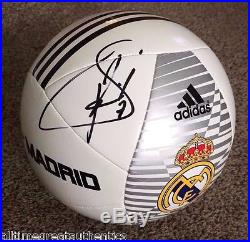 REAL MADRID LEGEND RAUL GONZALEZ BLANCO HAND SIGNED WHITE TEAM SOCCER BALL WithCOA