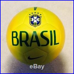RONALDINHO GAUCHO SIGNED NIKE BRAZIL SOCCER BALL WithEXACT PROOF BARCELONA PSG #2