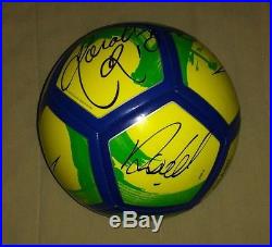 RONALDINHO & RONALDO hand signed autographed Brazil Ball PROOF Barcelona Madrid