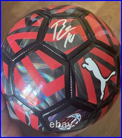 Rafael Leao Signed AC Milan Soccer Ball With Proof