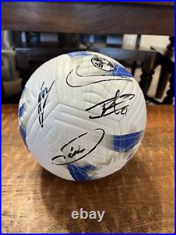 Raheem Sterling Mykhailo Mudryk Signed Nike Soccer Ball JSA Coa Chelsea FC