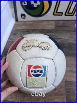Rare 1979/80s Pele Soccer Camp NY Cosmos Merch Signed Brazil Soccer Ball & More