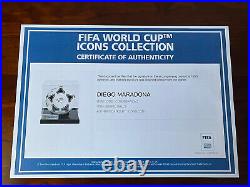 Rare! Diego Maradona Signed 1986 FIFA World Cup Ball In Acrylic Case (ICONS) New