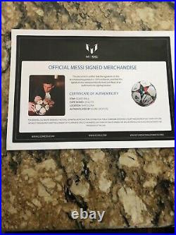 Rare Leo Messi signed champions league ball With messi cert from Icons