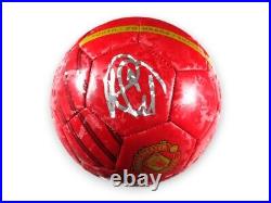 Rasmus Hojlund Signed Autographed Soccer Ball Manchester United BAS BP10456