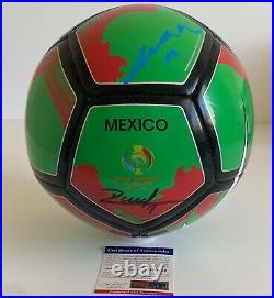 Raul Jimenez Carlos Vela Signed Mexico Copa America Size 5 Soccer Ball PSA