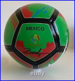 Raul Jimenez Carlos Vela Signed Mexico Copa America Size 5 Soccer Ball PSA