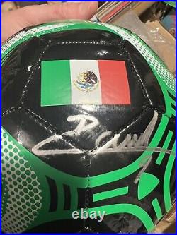 Raul Jimenez Signed Mexico Logo Soccer Ball Size 5 PSA Auth