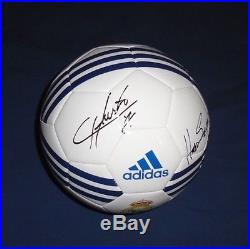 Real Madrid Ball Hand signed by Hugo Sanchez Chicharito Hernandez withCOA Mexico