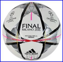 Real Madrid Cristiano Ronaldo Signed Adidas UEFA CL Logo Soccer Ball Fanatics