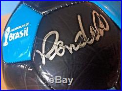 Renaldo Autographed Soccer Ball Rare Fifa World Cup Brasil Powerade Ball