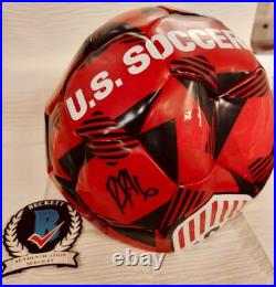 Ricardo Pepi Autographed Team USA Soccer Ball, Beckett Witnessed