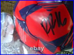 Ricardo Pepi Autographed USA Soccer Ball, Beckett Witnessed