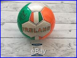 Robbie Keane Autographed Signed Ireland Soccer Ball Beckett BAS COA a
