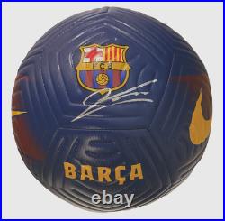 Robert Lewandowski Signed Nike Barcelona Soccer Ball Beckett Authenticated