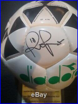Roberto Baggio Autographed DIADORA SOCCER BALL 1996 WITH COA ONLY 100 SIGNED
