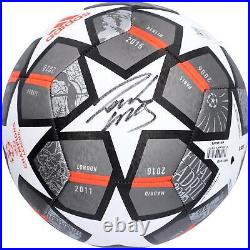 Roberto Carlos Real Madrid Autographed UEFA Champions League Soccer Ball Icons