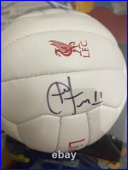 Roberto Firmino Liverpool Fc Signed Ball England Premier League Soccer With COA