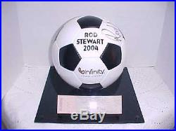 Rod Stewart Autographed Soccer Ball And Ticket