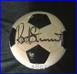 Rod Stewart Autographed Soccer Ball from Las Vegas show 2018. Great condition